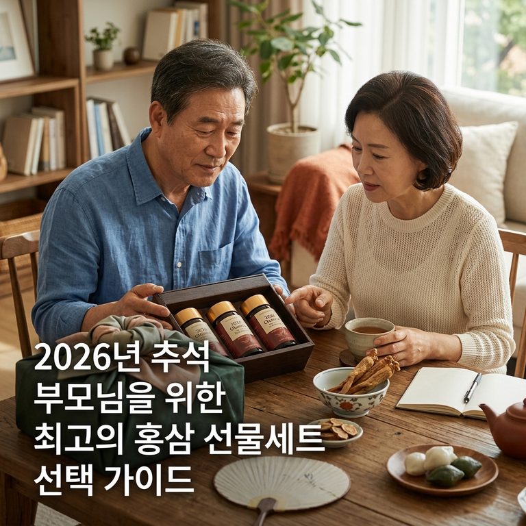 2026년 추석 부모님을 위한 최고의 홍삼 선물세트 선택 가이드