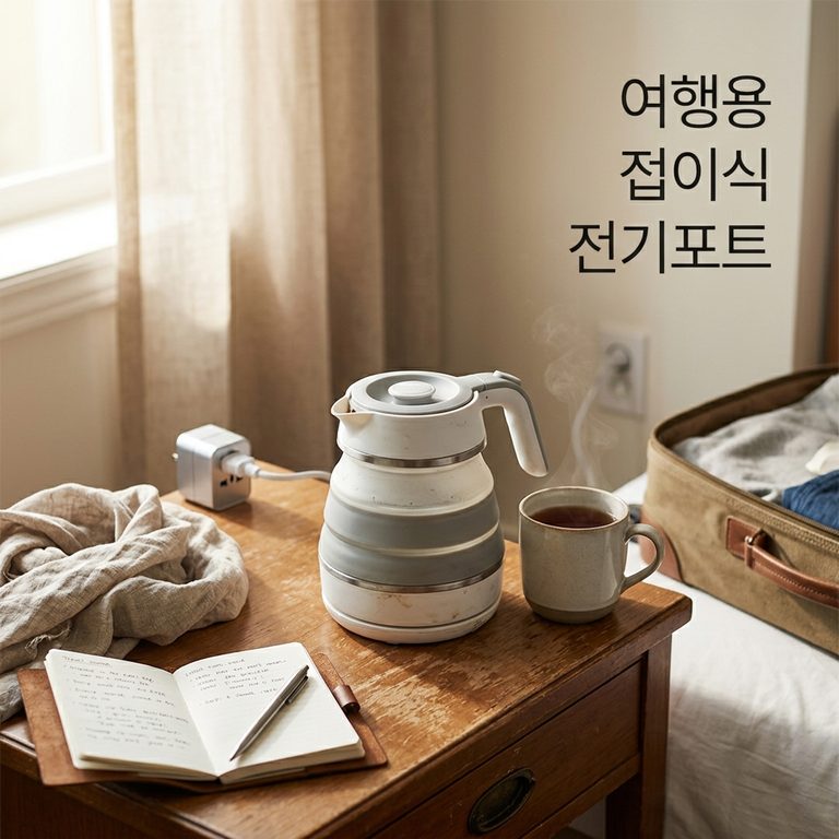 여행의 질을 높여주는 필수 아이템 접이식 전기포트 사용기
