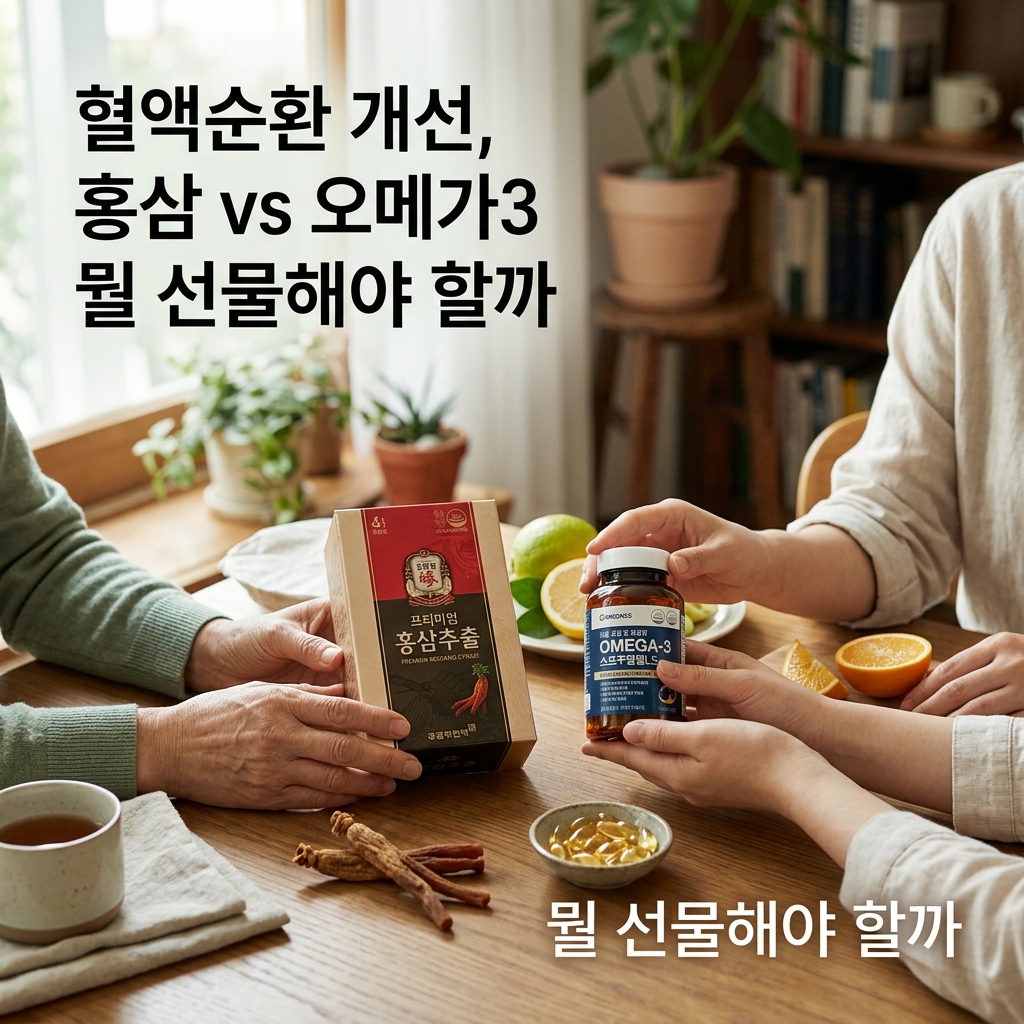 혈액순환 개선, 홍삼 vs 오메가3 뭘 선물해야 할까 제품 이미지