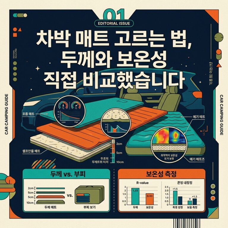 차박 매트 고르는 법, 두께와 보온성 직접 비교했습니다
