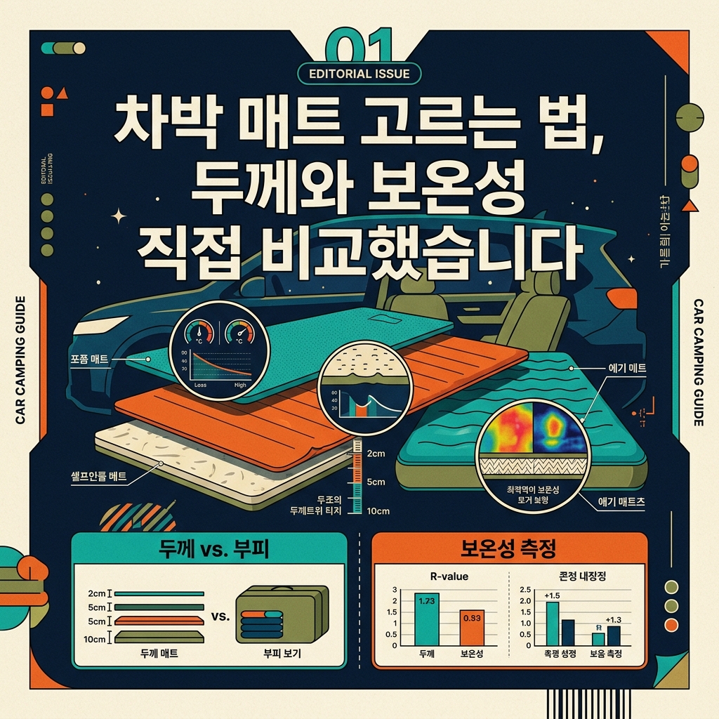 차박 매트 고르는 법, 두께와 보온성 직접 비교했습니다 제품 이미지
