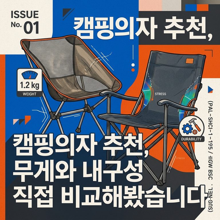 캠핑의자 추천, 무게와 내구성 직접 비교해봤습니다