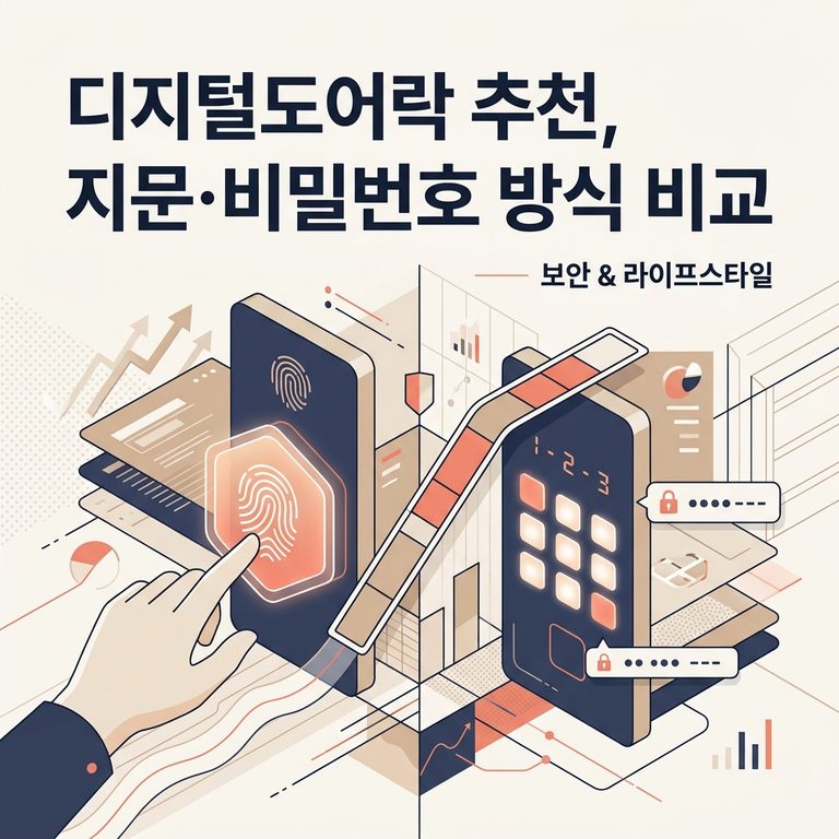 디지털도어락 추천, 지문·비밀번호 방식 비교