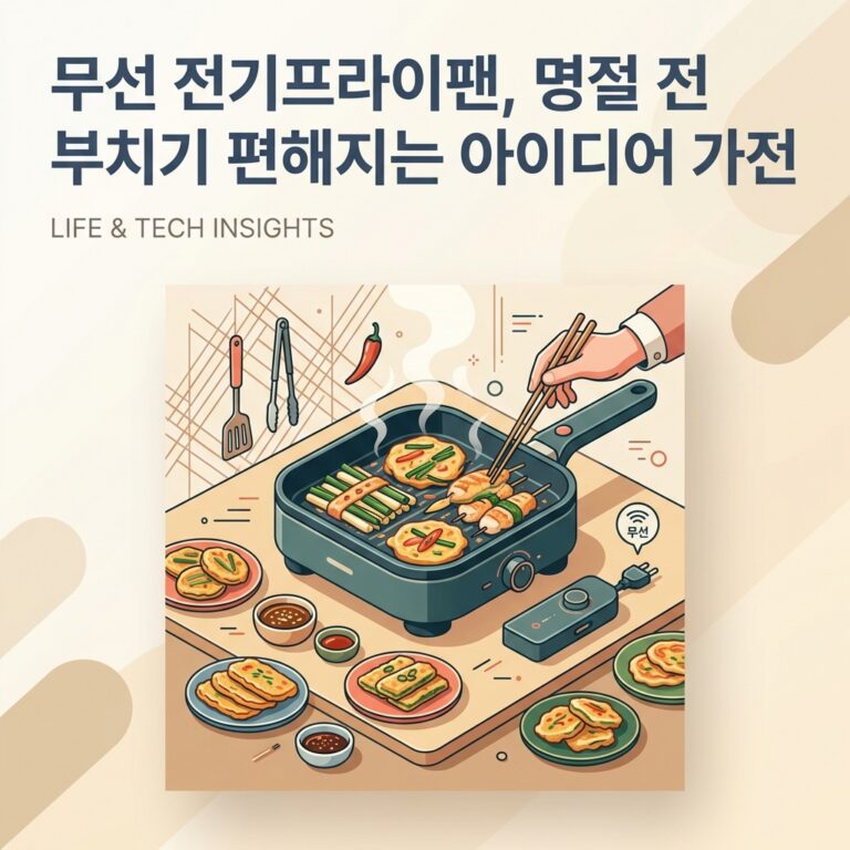 무선 전기프라이팬, 명절 전 부치기 편해지는 아이디어 가전