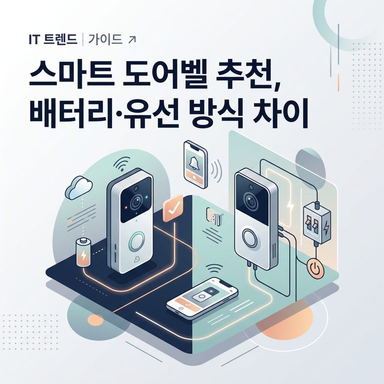 스마트 도어벨 추천, 배터리·유선 방식 차이