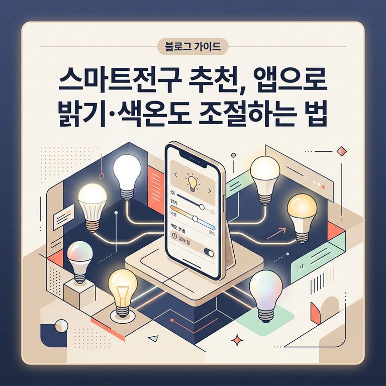 스마트전구 추천, 앱으로 밝기·색온도 조절하는 법