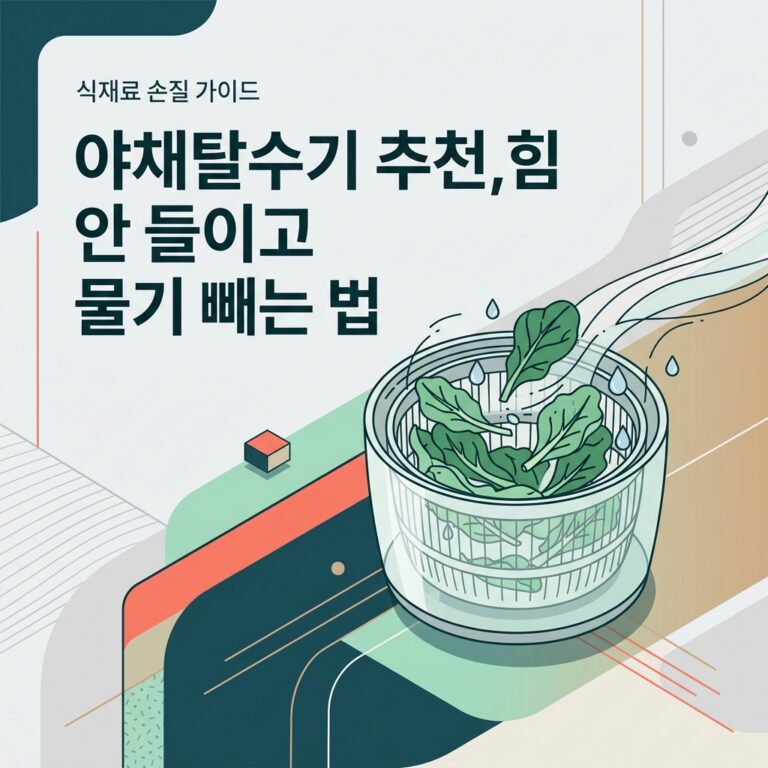  야채 탈수기 추천, 힘 안 들이고 물기 빼는 법