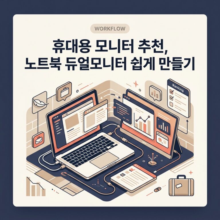 휴대용 모니터 추천, 노트북 듀얼모니터 쉽게 만들기