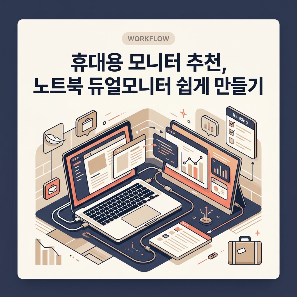 휴대용 모니터 추천, 노트북 듀얼모니터 쉽게 만들기 제품 이미지