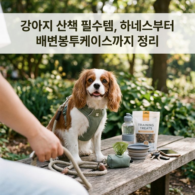 강아지 산책 필수템, 하네스부터 배변봉투케이스까지 정리