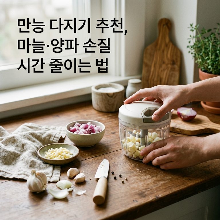 만능 다지기 추천, 마늘·양파 손질 시간 줄이는 법