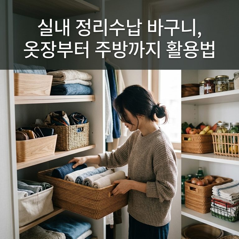 실내 정리수납 바구니, 옷장부터 주방까지 활용법