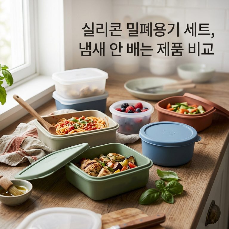 실리콘 밀폐용기 세트, 냄새 안 배는 제품 비교