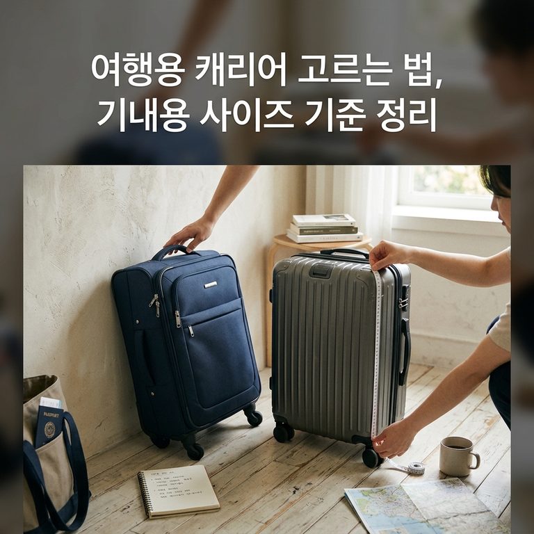 여행용 캐리어 고르는 법, 기내용 사이즈 기준 정리
