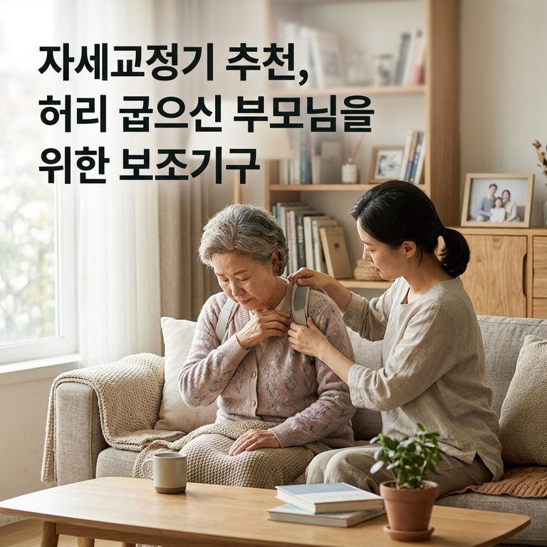 자세교정기 추천, 허리 굽으신 부모님을 위한 보조기구