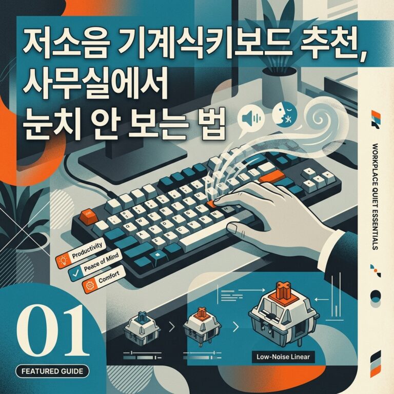 저소음 기계식키보드 추천, 사무실에서 눈치 안 보는 법